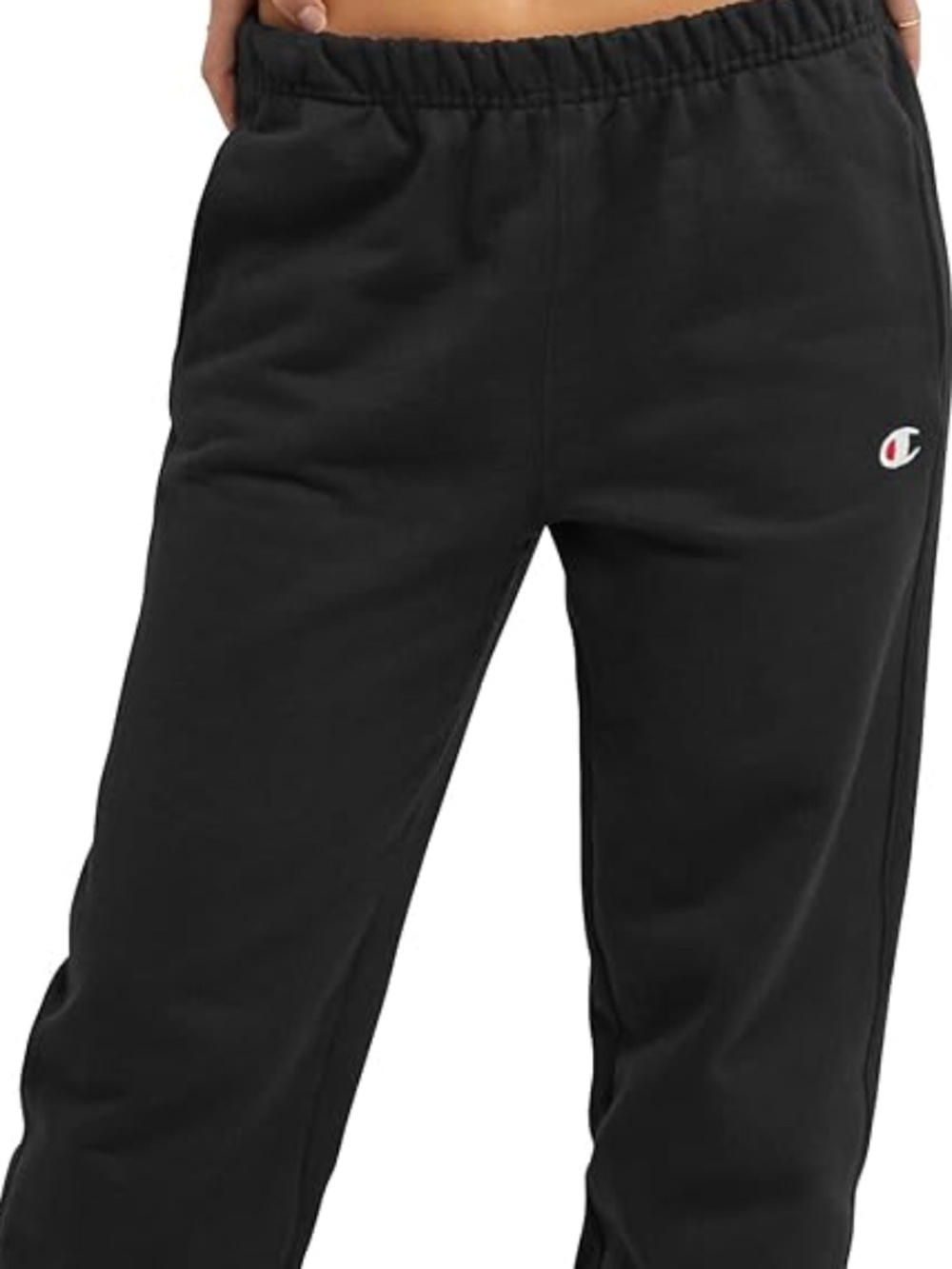 Like-New- Champion Reverse Weave Black Thick Cotton Sweatpants Joggers
